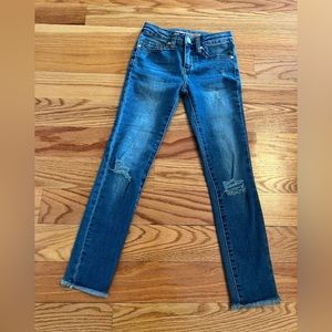 GIRLS size 7 Joes Jeans skinny with raw hem